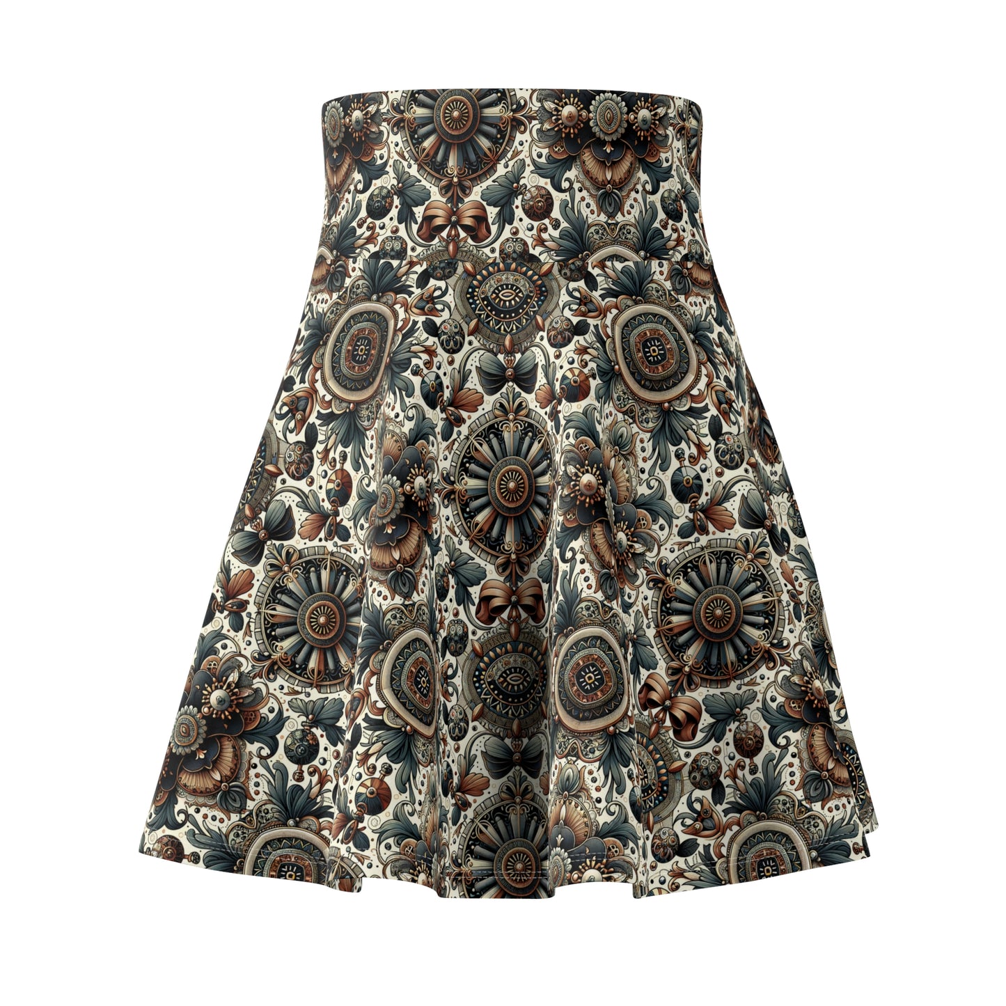 Neo-Dandyism Modern Dandy Streetwear Women's Skater Skirt - 8404 Design-51