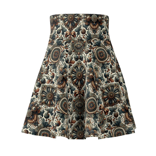 Neo-Dandyism Modern Dandy Streetwear Women's Skater Skirt - 8404 Design-51