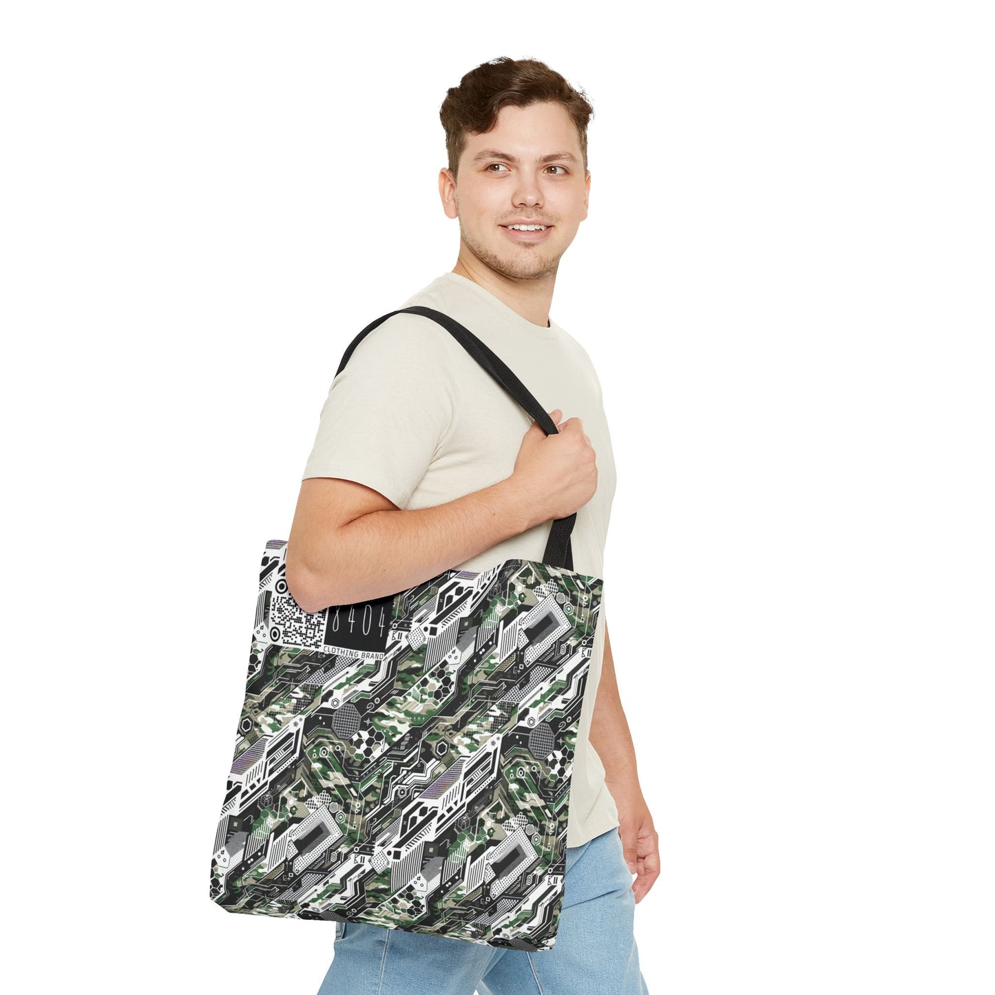 Tech Camo Fusion Tech-Forward Streetwear With a Futuristic Edge Tote Bag - 8404 Design-46