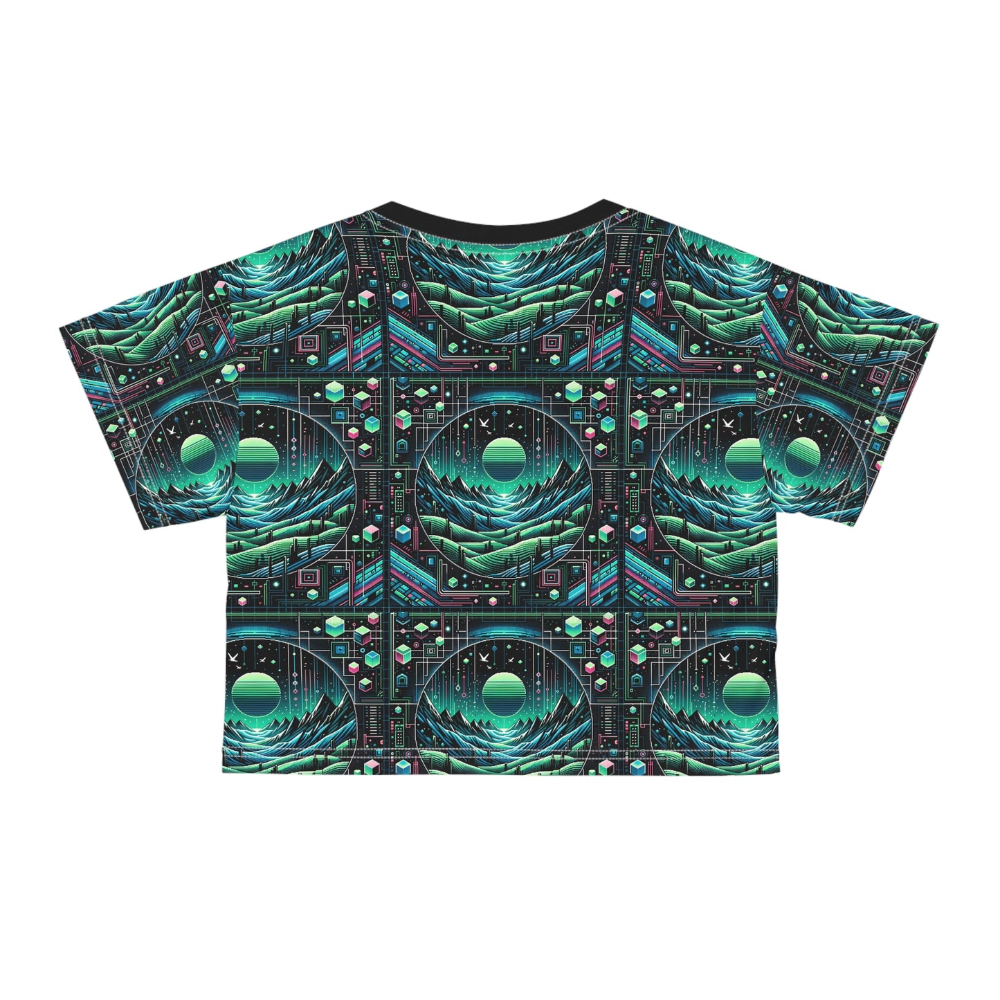 Digital Adventure Graphics Digital Explorer Crop Tee - 8404 Design-59