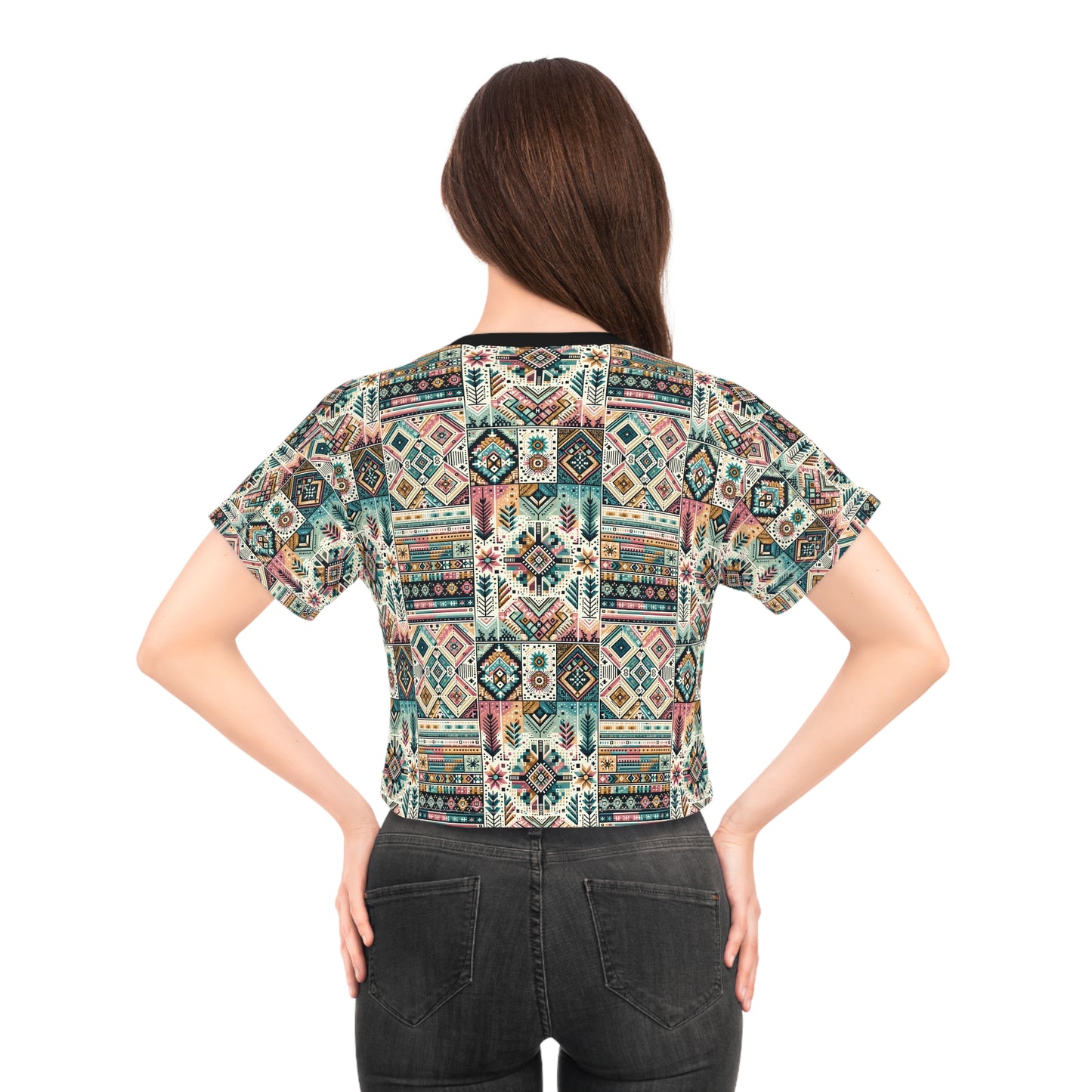 Digital Artisanal Fusion Digital Artisanal Crop Tee - 8404 Design-49