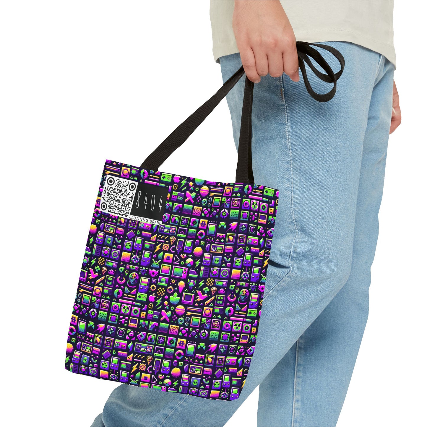 Digital Nostalgia Remix Modern Vintage Fusion Tote Bag - 8404 Design-49