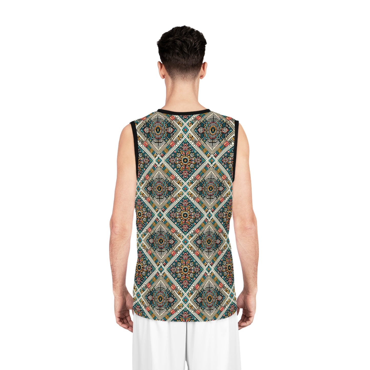 Cultural Fusion Tech Blend of Cultural Heritage With Tech-Inspired Elements Basketball Jersey - 8404 Design-64