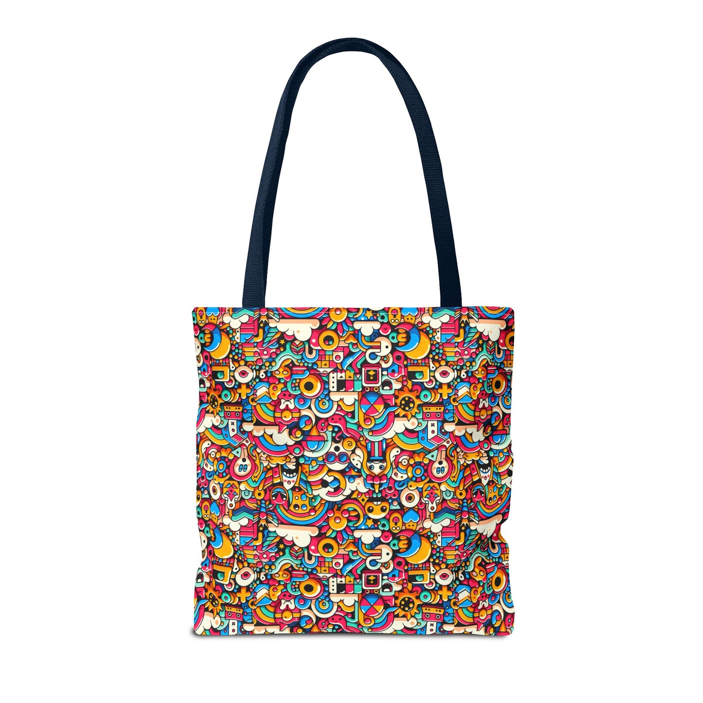 Neon Pop Playful Pop Culture Mashup Tote Bag - 8404 Design-62