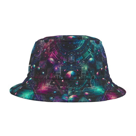 Galactic Hues Tech-Forward Cosmic Fusion Bucket Hat - 8404 Design-59