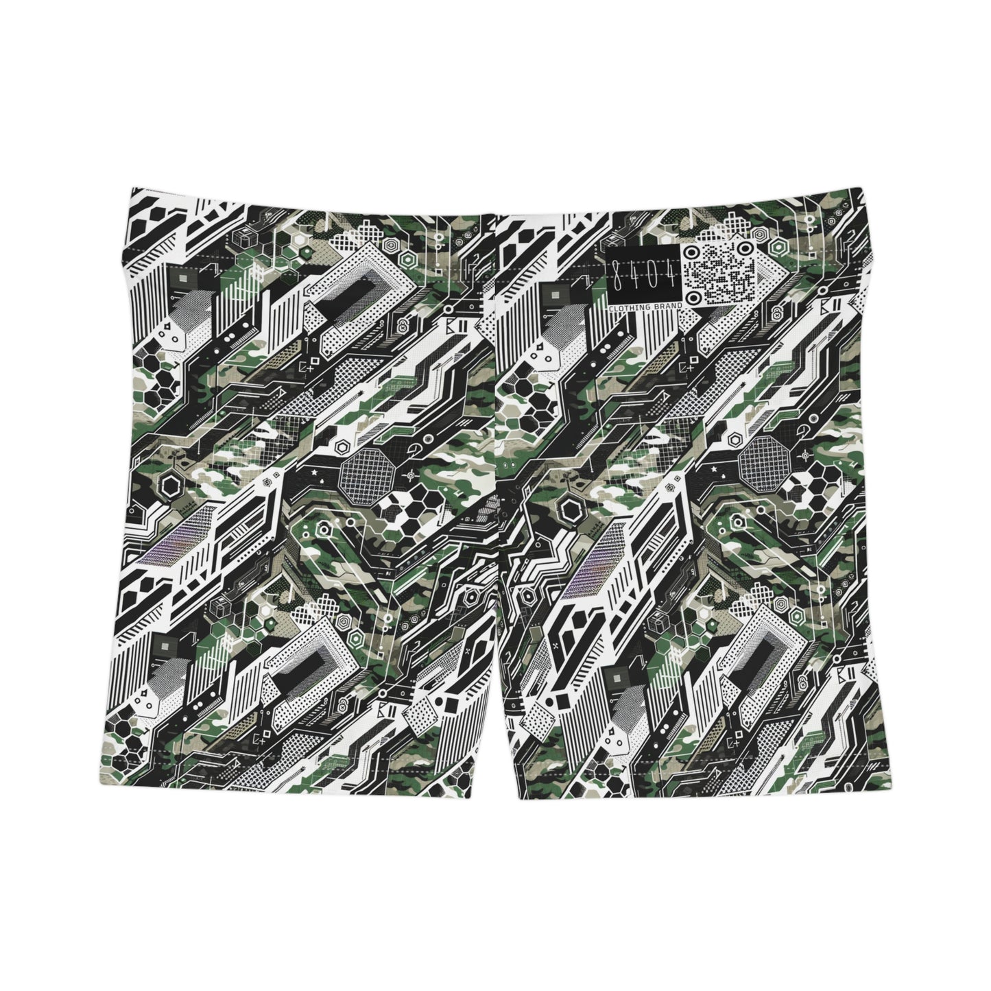 Tech Camo Fusion Tech-Forward Streetwear With a Futuristic Edge Women's Shorts - 8404 Design-46