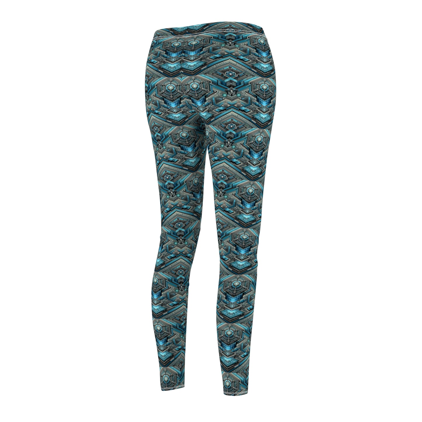 Tech-Infused Futurism Sleek Tech Edge Women's Cut & Sew Casual Leggings - 8404 Design-49