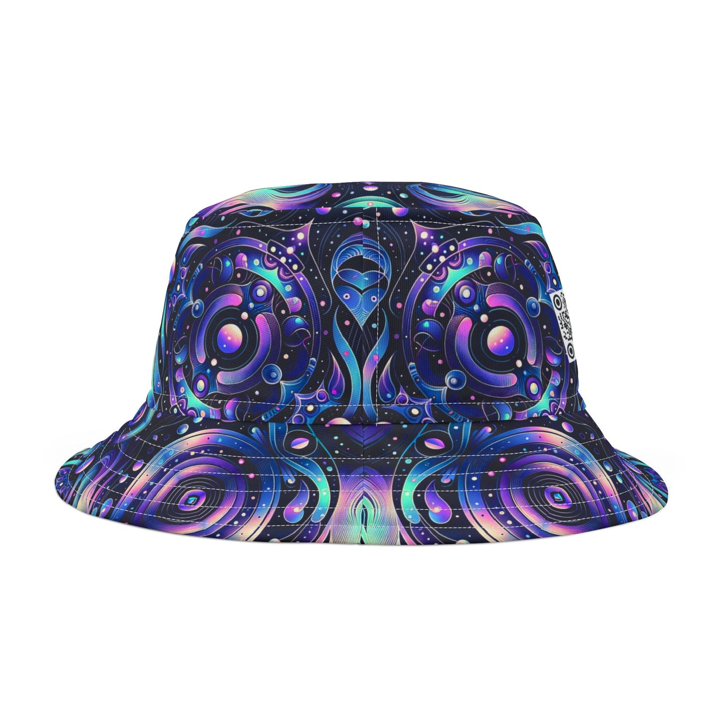 Iridescent Tech Fusion Tech-Forward Streetwear Bucket Hat - 8404 Design-62