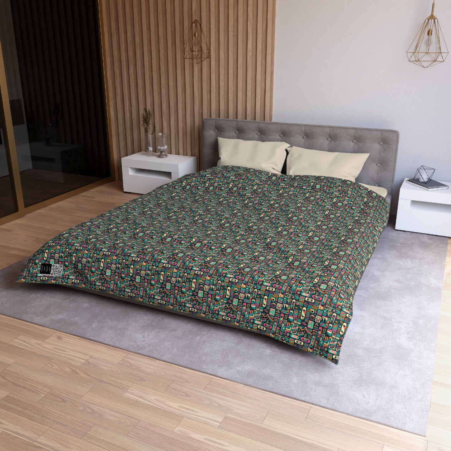 Skate Culture Revival Urban Retro Cool Microfiber Duvet Cover - 8404 Design-61
