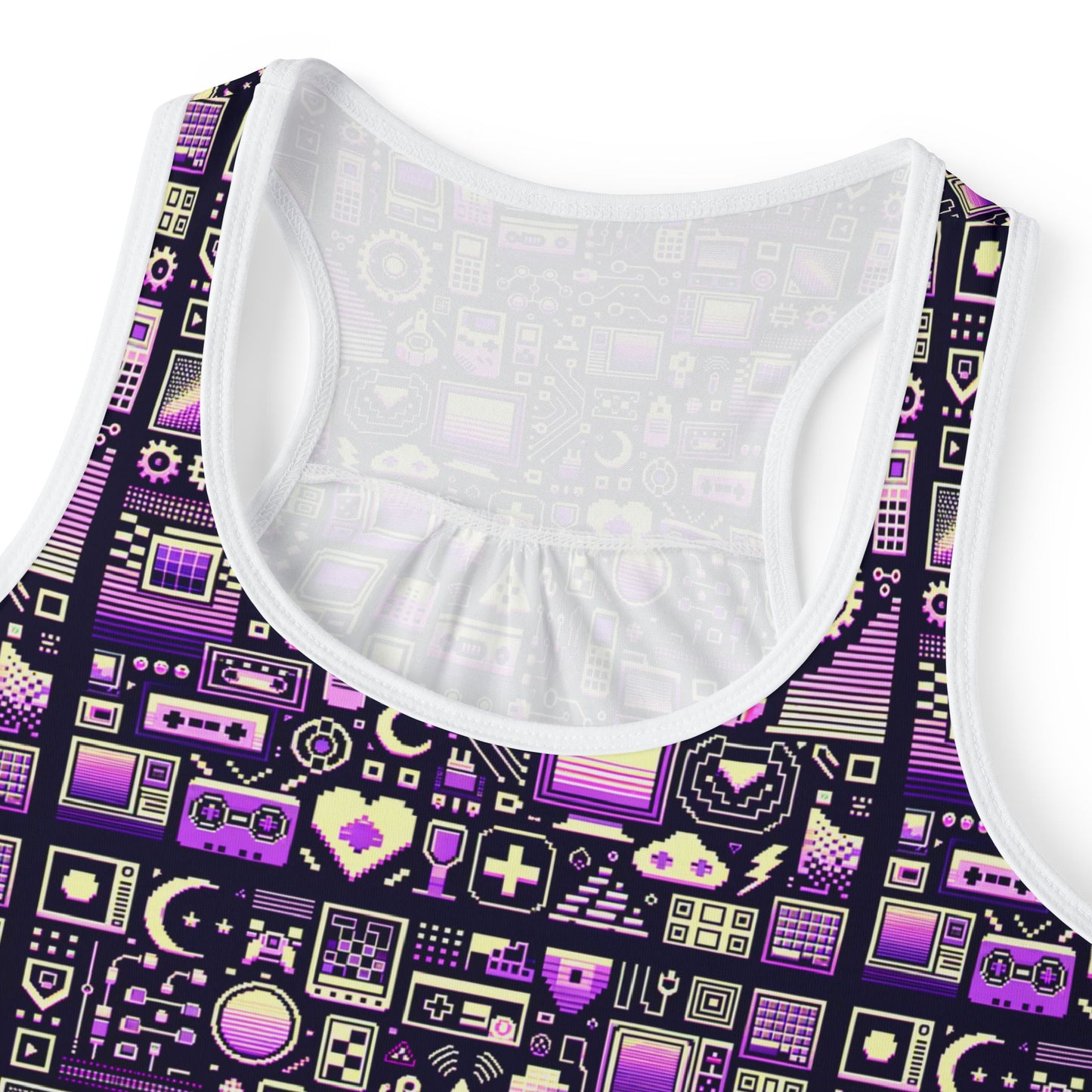 Digital Nostalgia Remix Modern Vintage Fusion Women's Tank Top - 8404 Design-54