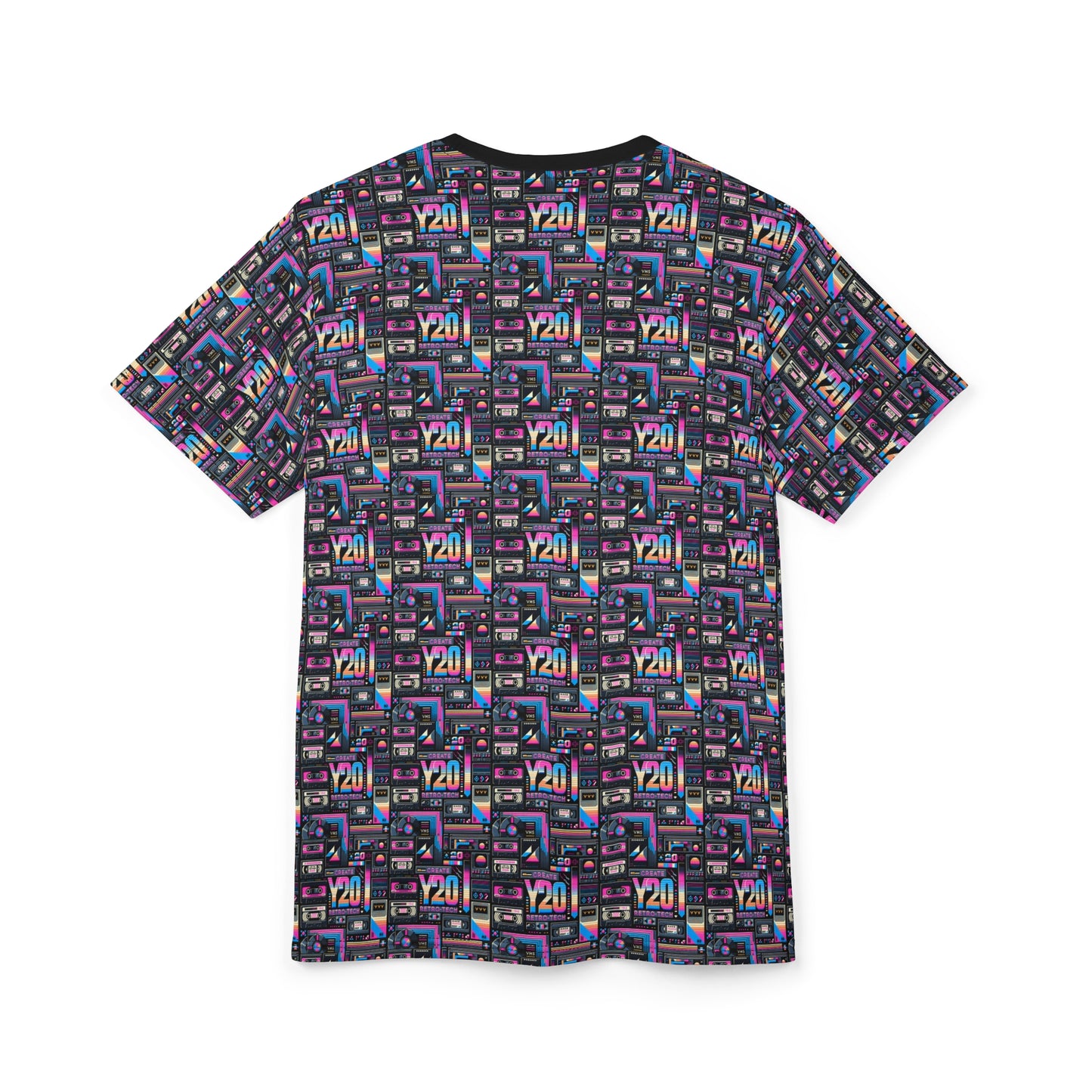 Digital Nostalgia Tech-Inspired Retro Fusion Unisex Cut & Sew Tee - 8404 Design-65