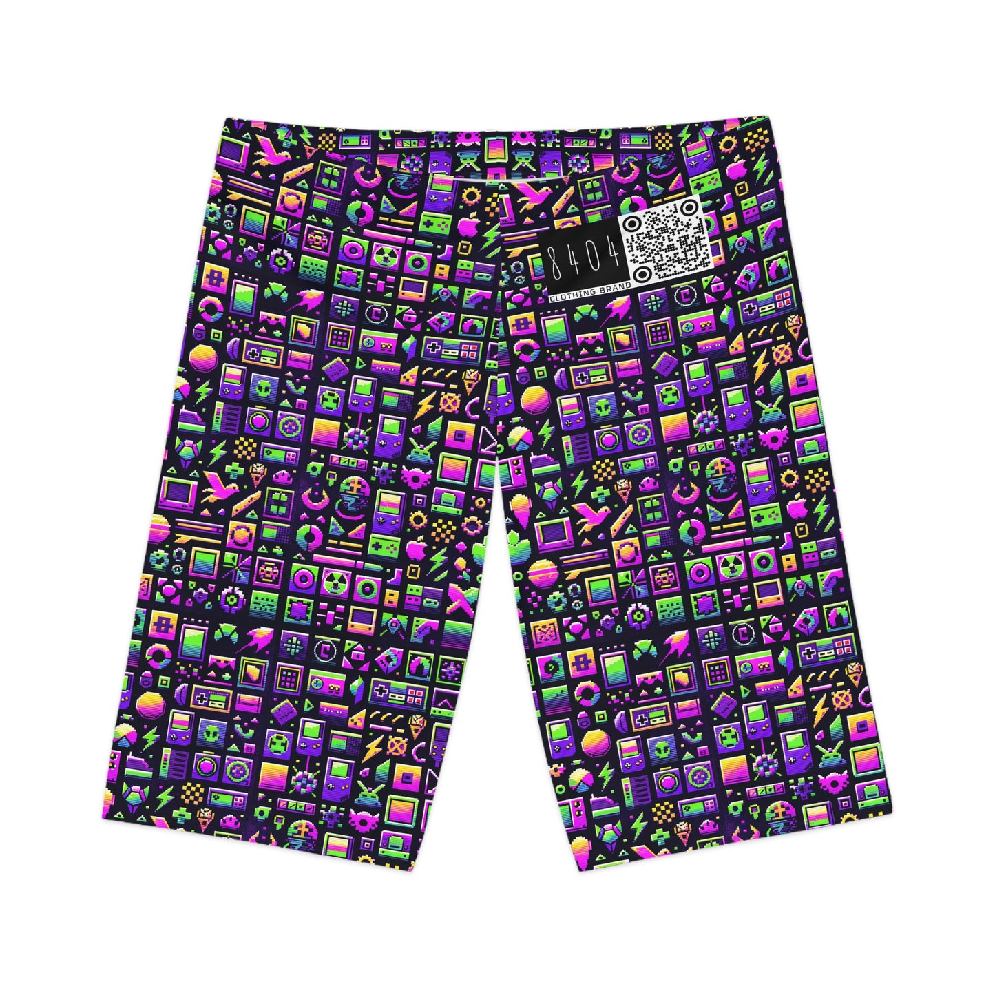Digital Nostalgia Remix Modern Vintage Fusion Women's Bike Shorts - 8404 Design-49