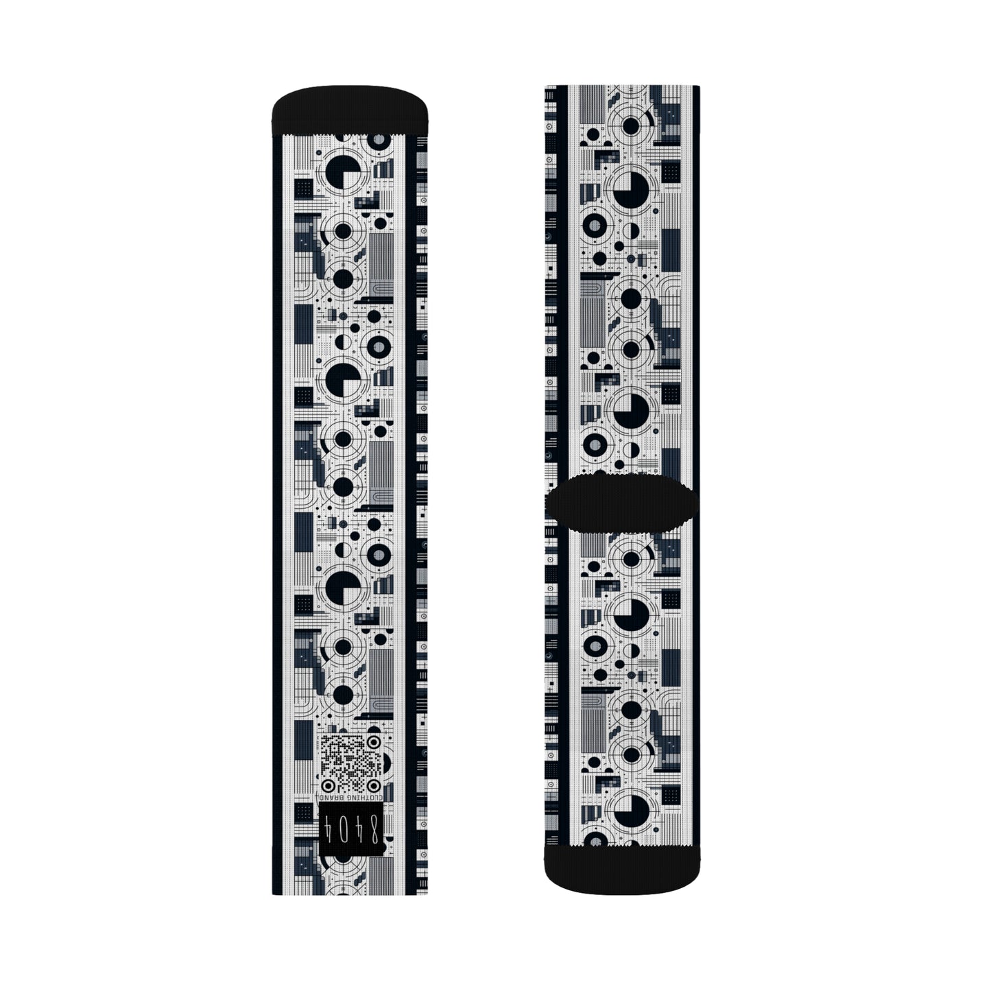 Minimalist Athleisure Minimalist Tech Sublimation Socks - 8404 Design-54