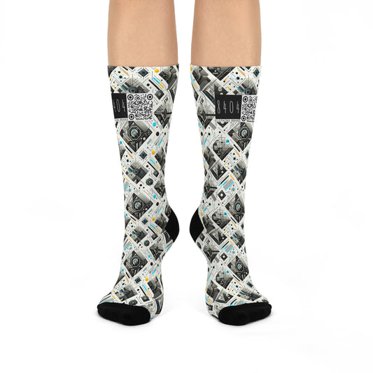 Tech Minimalism Minimalist Tech Cushioned Crew Socks - 8404 Design-47