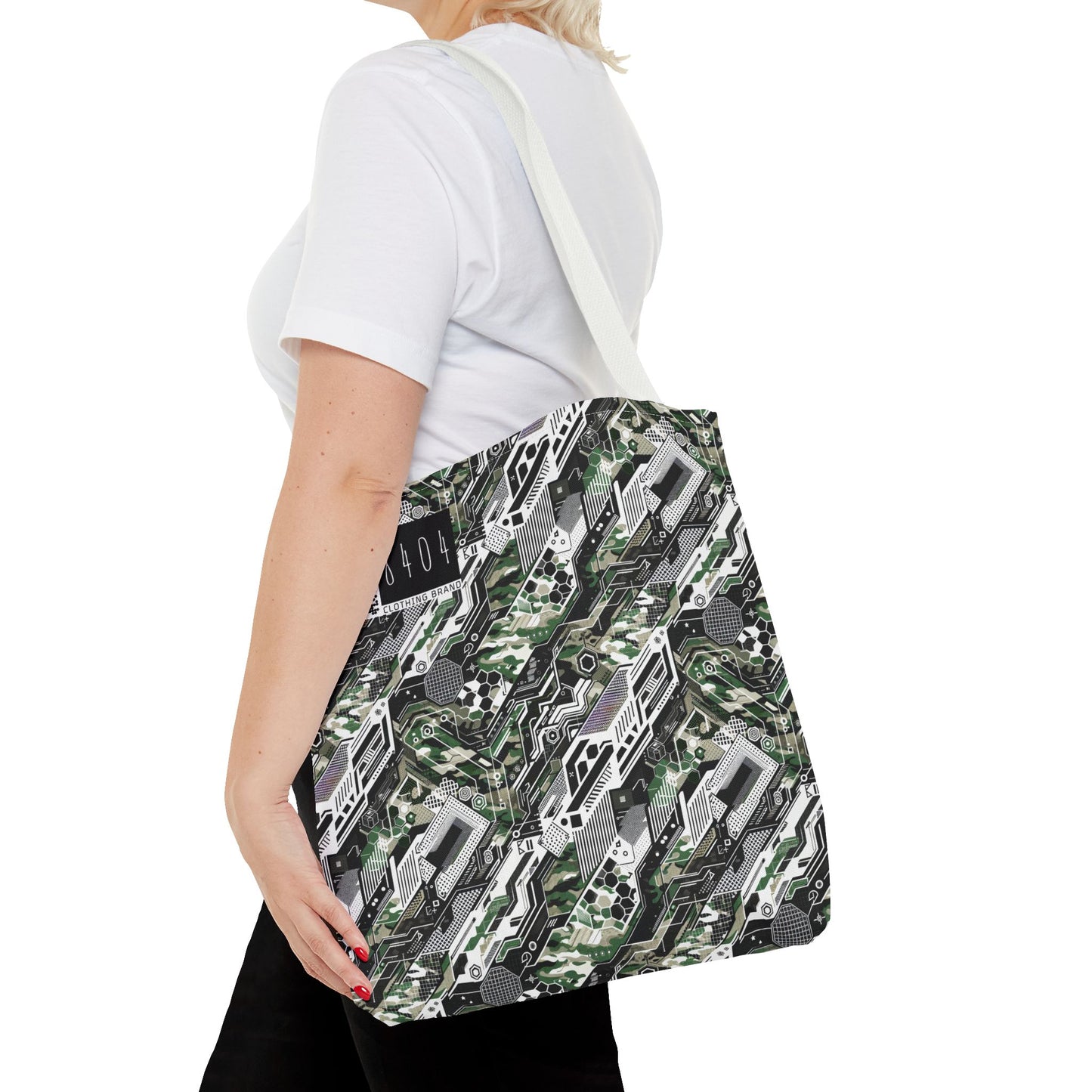 Tech Camo Fusion Tech-Forward Streetwear With a Futuristic Edge Tote Bag - 8404 Design-46