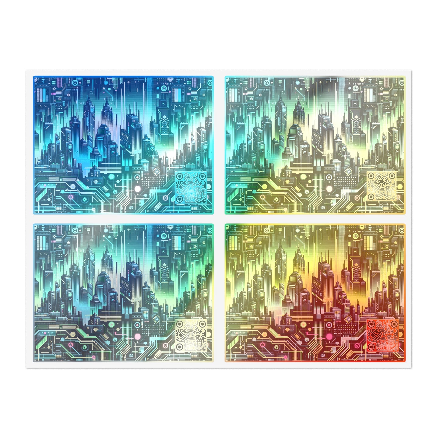 Cyber Punk Graphics Tech-Inspired Cyberpunk Sticker Sheets - 8404 Design-54