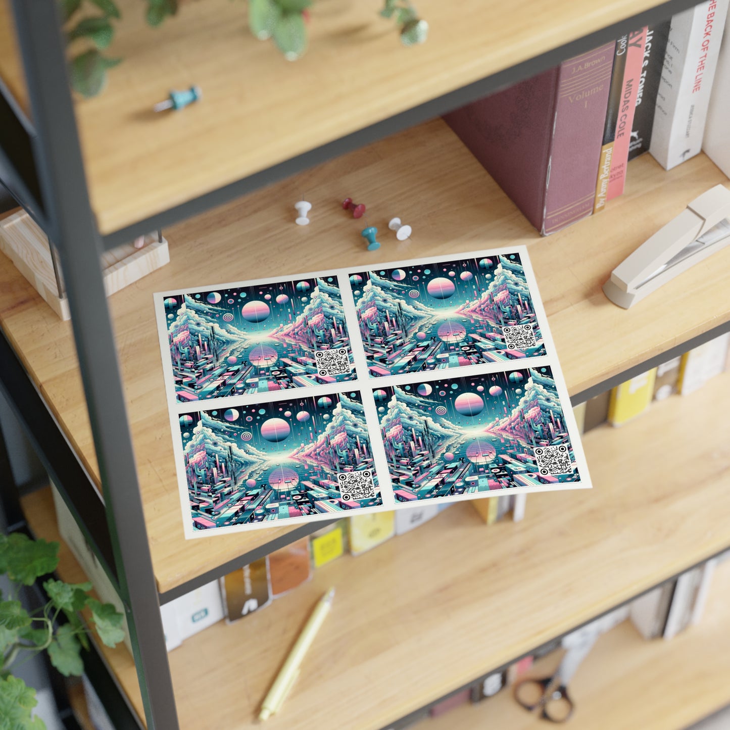 Digital Dreamscapes Digitally-Inspired Streetwear With a Dreamy, Surreal Twist Sticker Sheets - 8404 Design-61