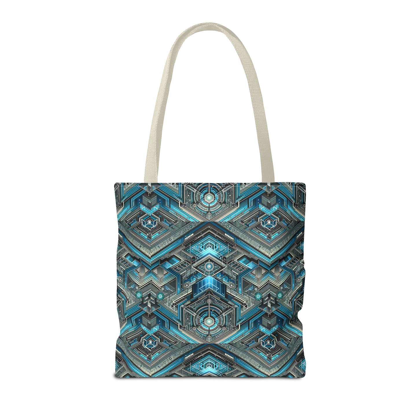 Tech-Infused Futurism Sleek Tech Edge Tote Bag - 8404 Design-49