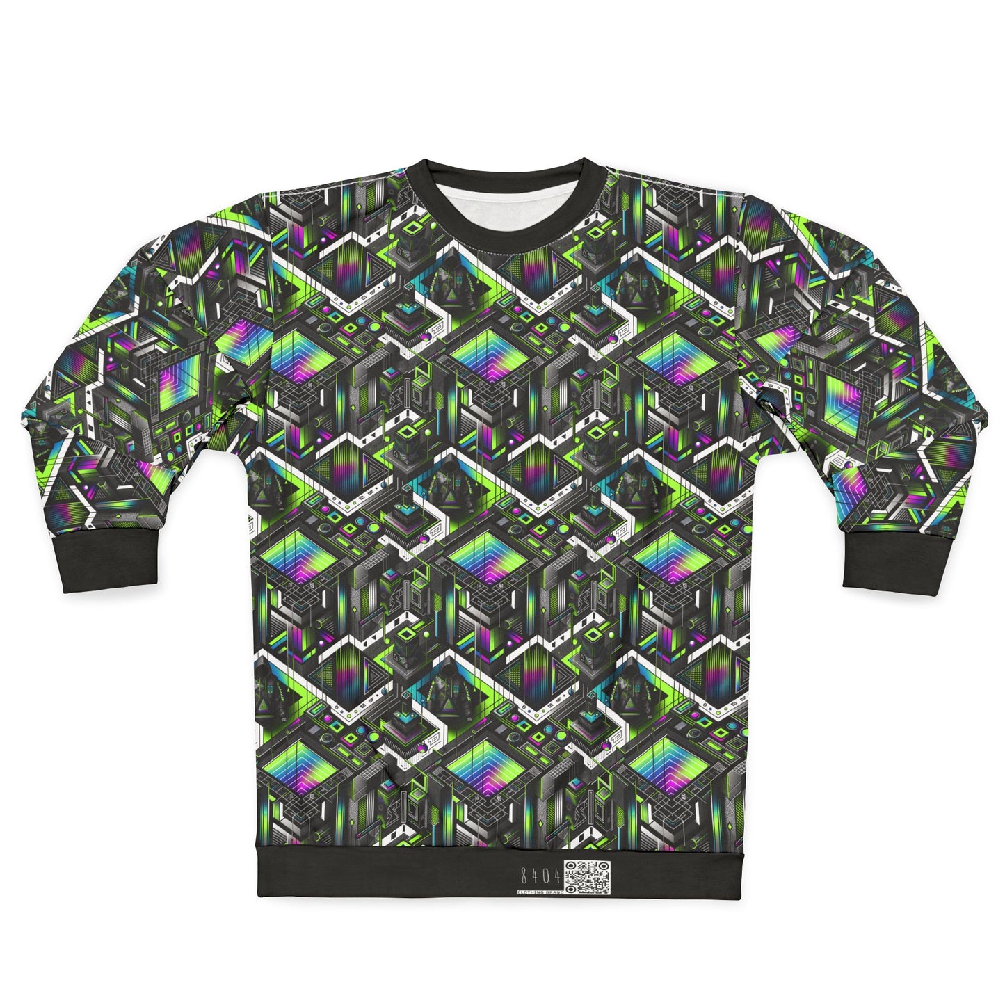 Retro Futurism Graphics Tech-Forward Streetwear Sweatshirt - 8404 Design-52