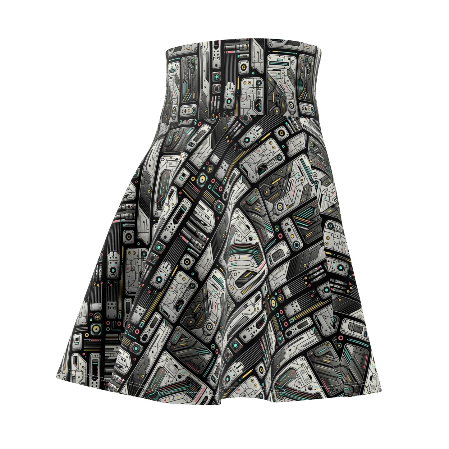 Tech Utility Gear Tech-Forward Minimalism Women's Skater Skirt - 8404 Design-45
