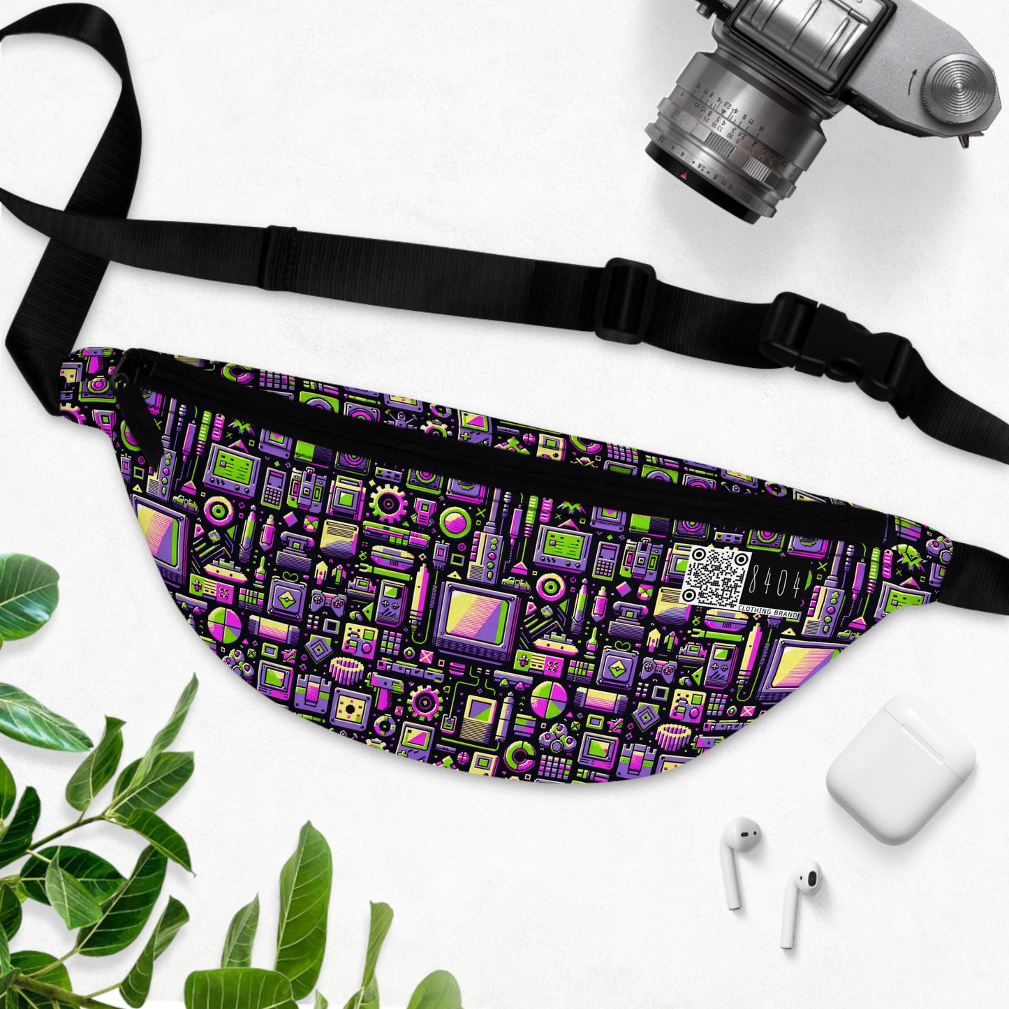 Digital Nostalgia Remix Modern Vintage Fusion Fanny Pack - 8404 Design-67