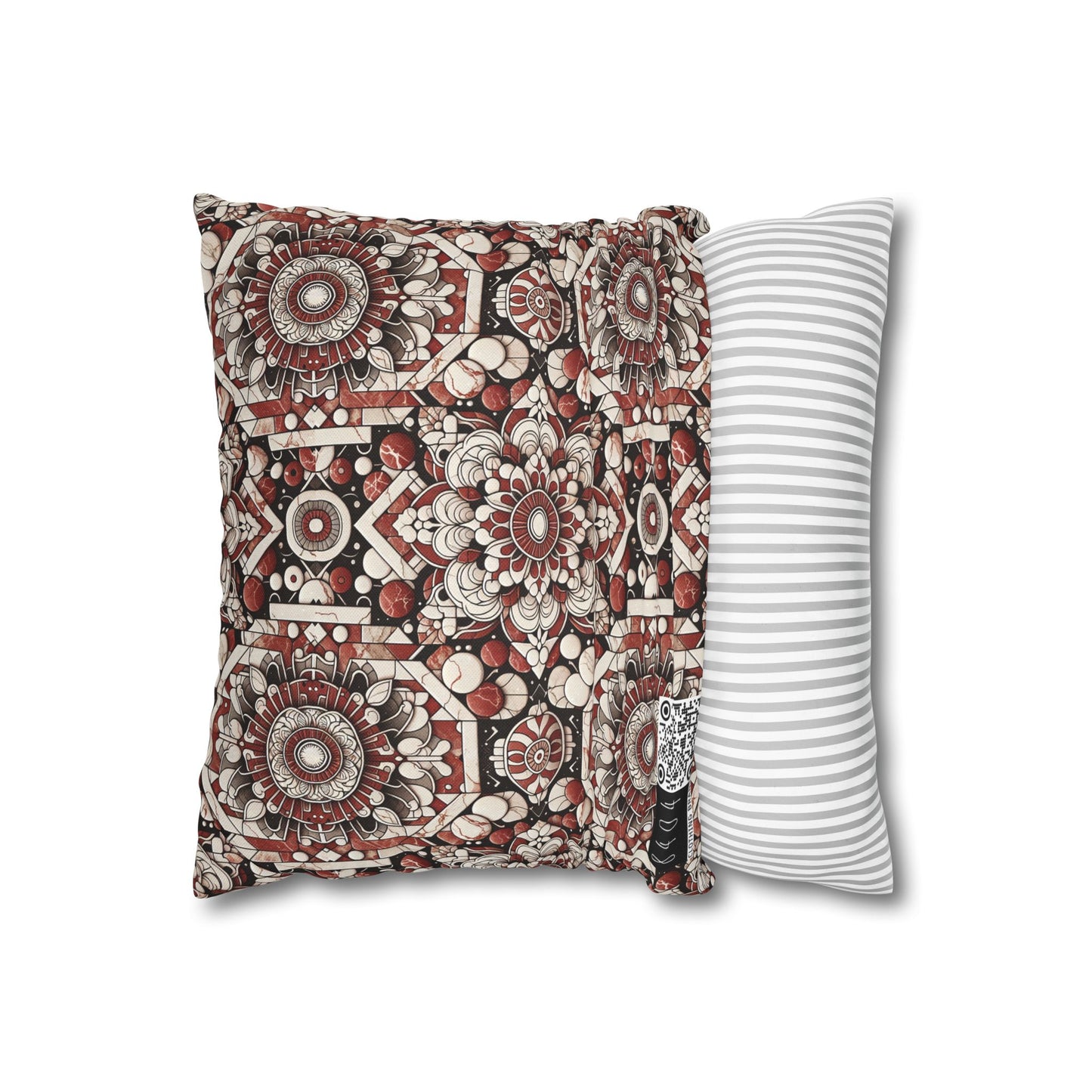 Neo Jomon Sculptural Aesthetics Artisanal Streetwear Spun Polyester Square Pillowcase - 8404 Design-55