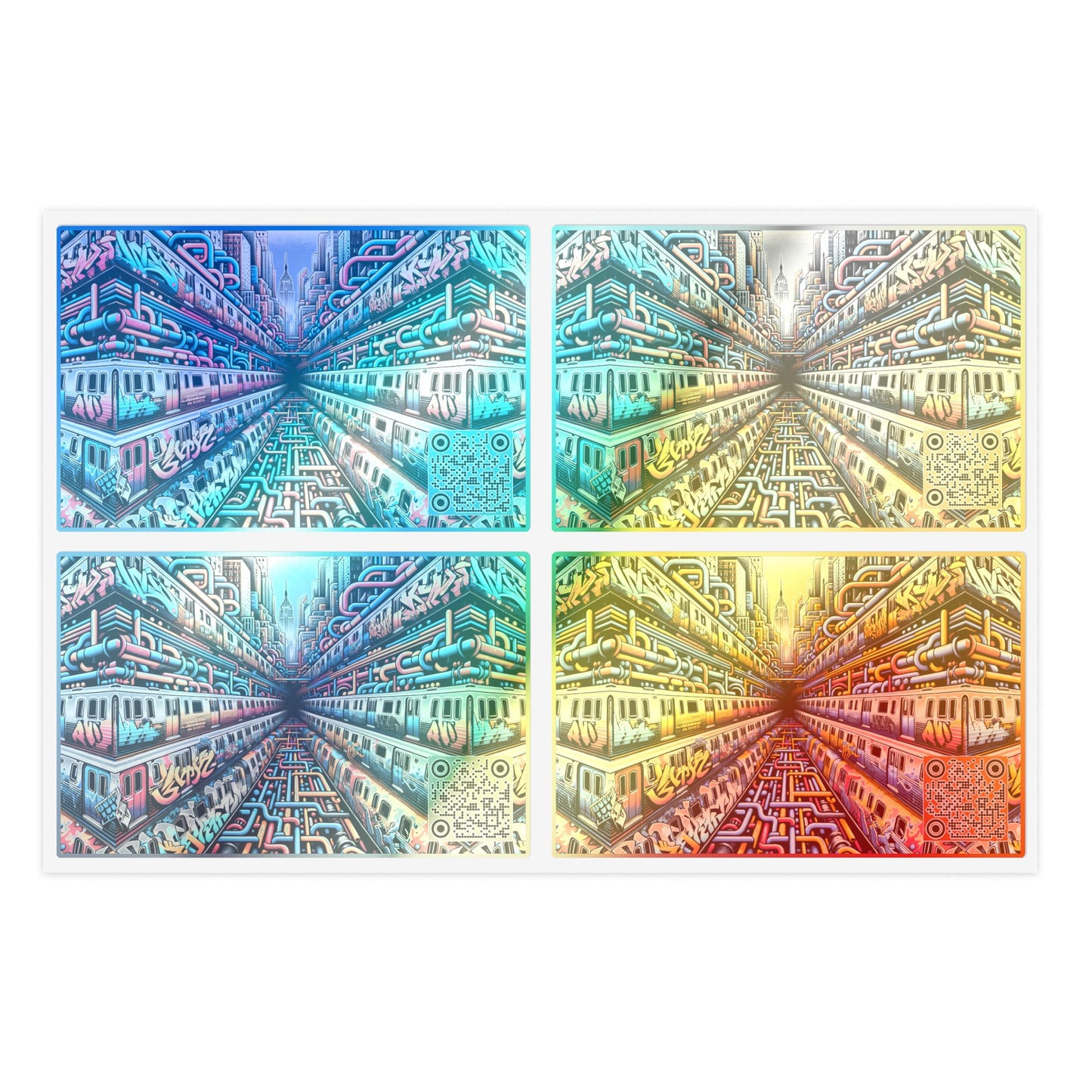 Retro Graffiti Revival Retro Urban Street Art Sticker Sheets - 8404 Design-41