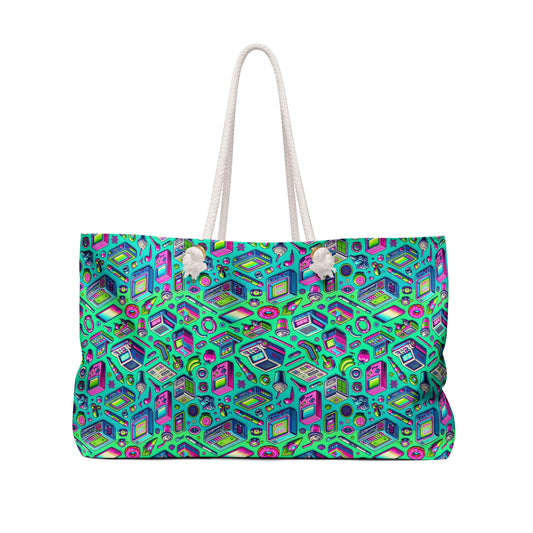 Y2k Revival Nostalgic Futurism Weekender Bag - 8404 Design-48