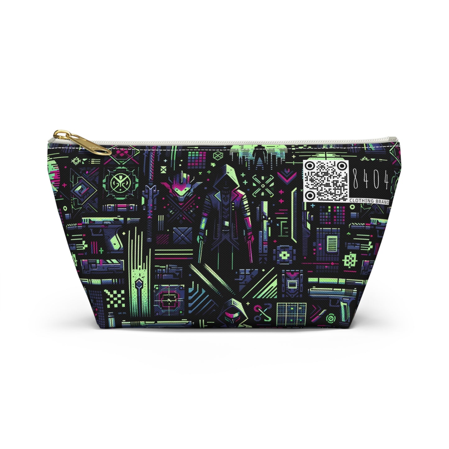 Tech Noir Futuristic Cyberpunk Accessory Pouch W T-Bottom - 8404 Design-63