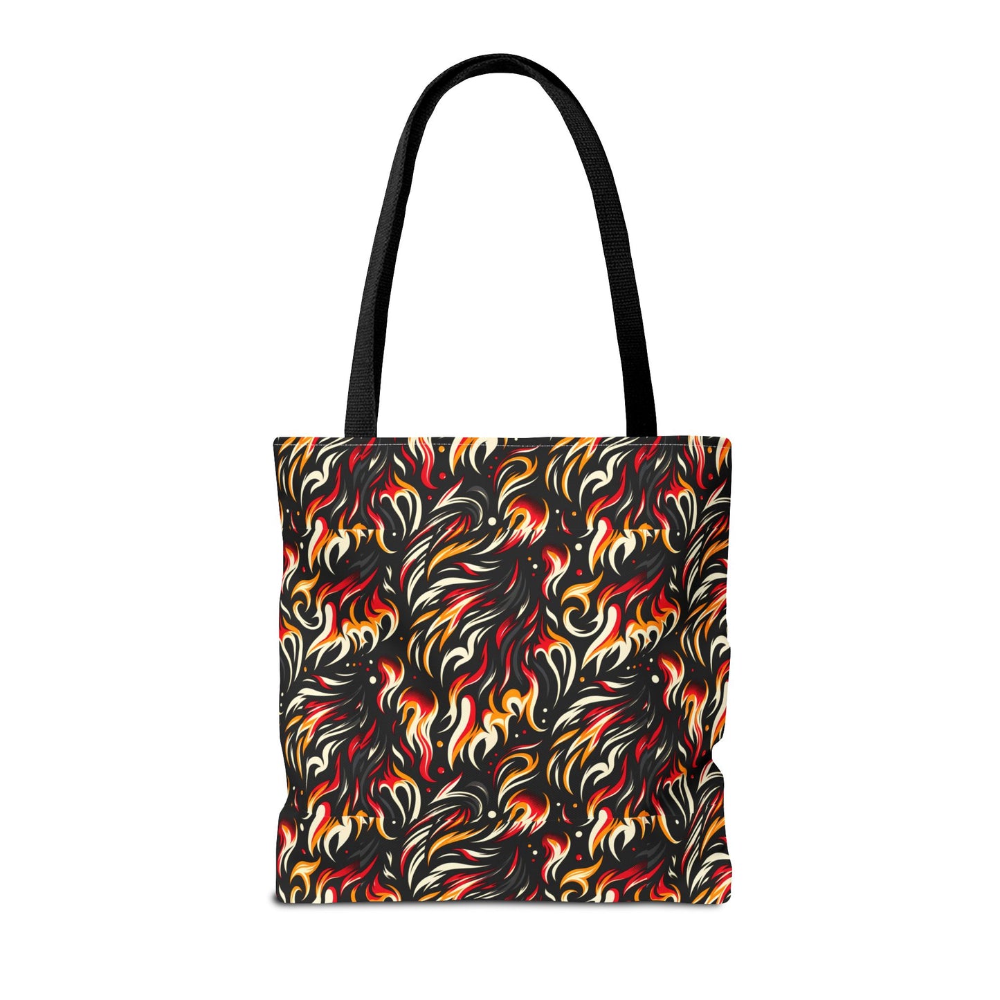 Fire & Flames Bold Streetwear Statement Tote Bag - 8404 Design-60
