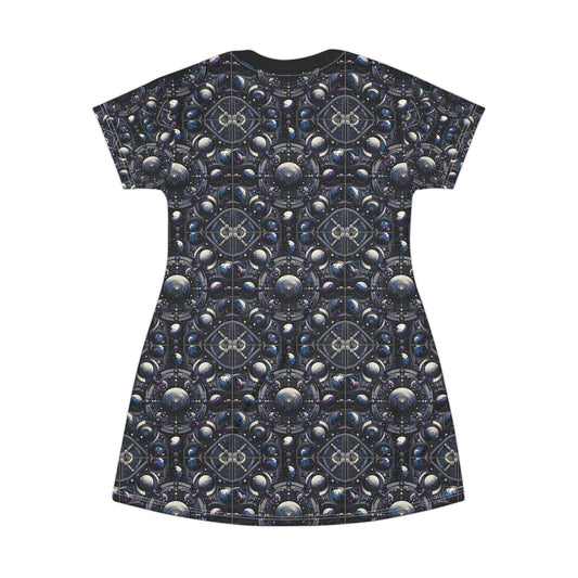 Tech Astronaut Tech-Forward Streetwear Meets Space Exploration T-Shirt Dress - 8404 Design-46