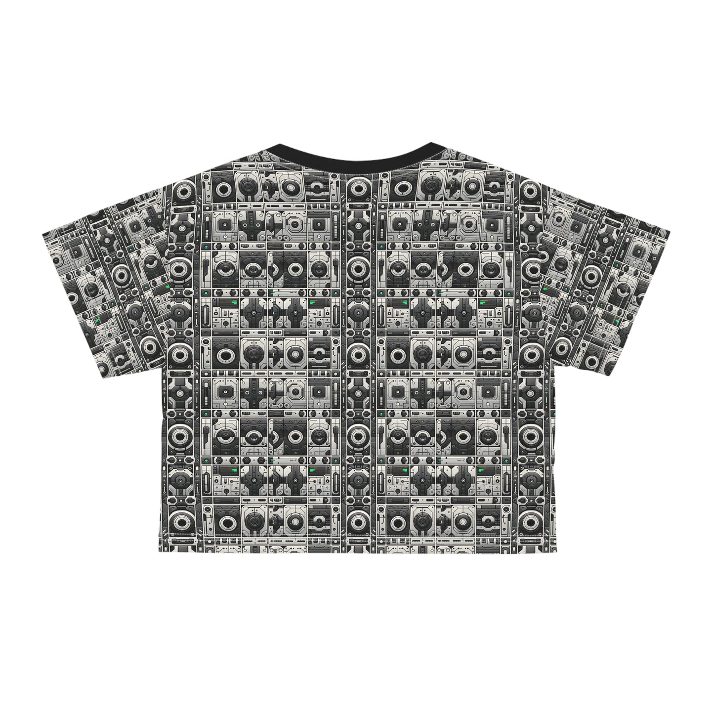 Tech Utility Aesthetics Tech-Forward Minimalism Crop Tee - 8404 Design-60