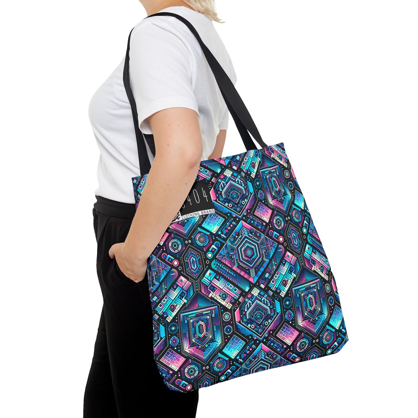 Digital Dreamland Futuristic Tech Aesthetic Tote Bag - 8404 Design-46