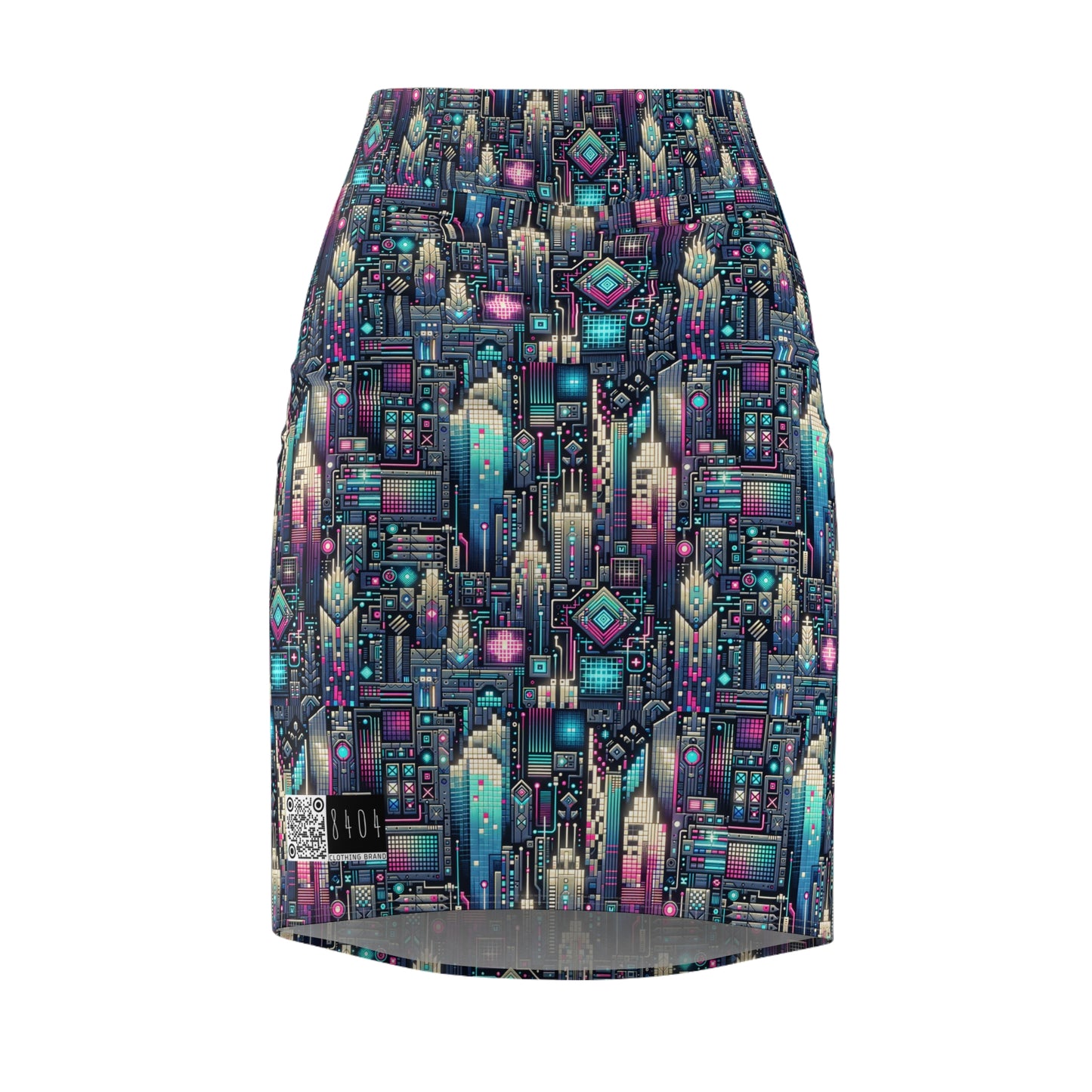 Digital Renaissance Tech-Forward Maximalism Women's Pencil Skirt - 8404 Design-56