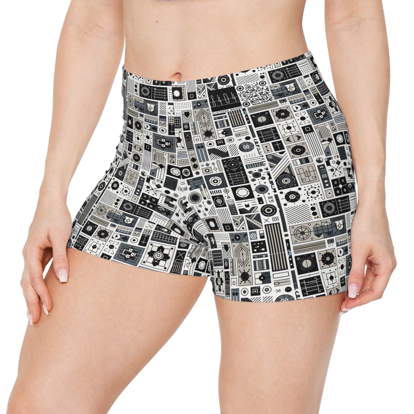 Digital Minimalism Minimalist Tech Women's Shorts - 8404 Design-45