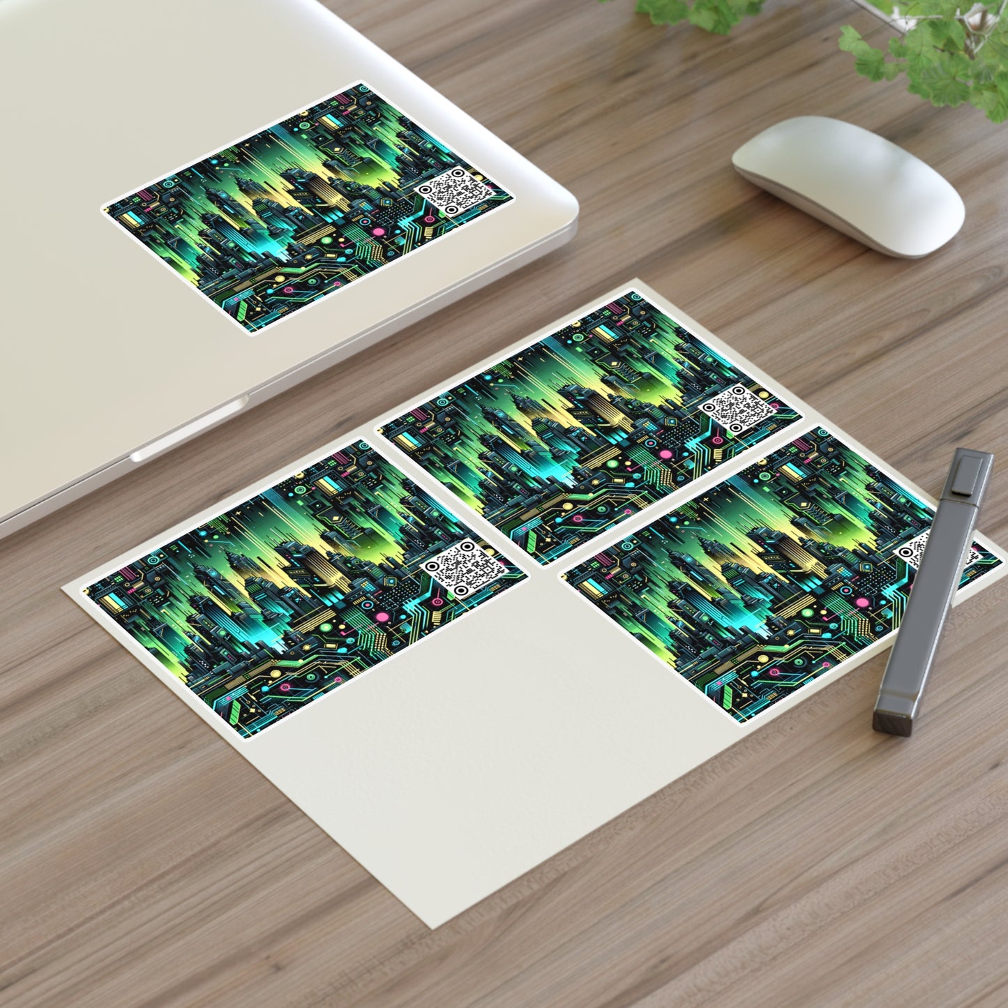 Cyber Punk Graphics Tech-Inspired Cyberpunk Sticker Sheets - 8404 Design-54