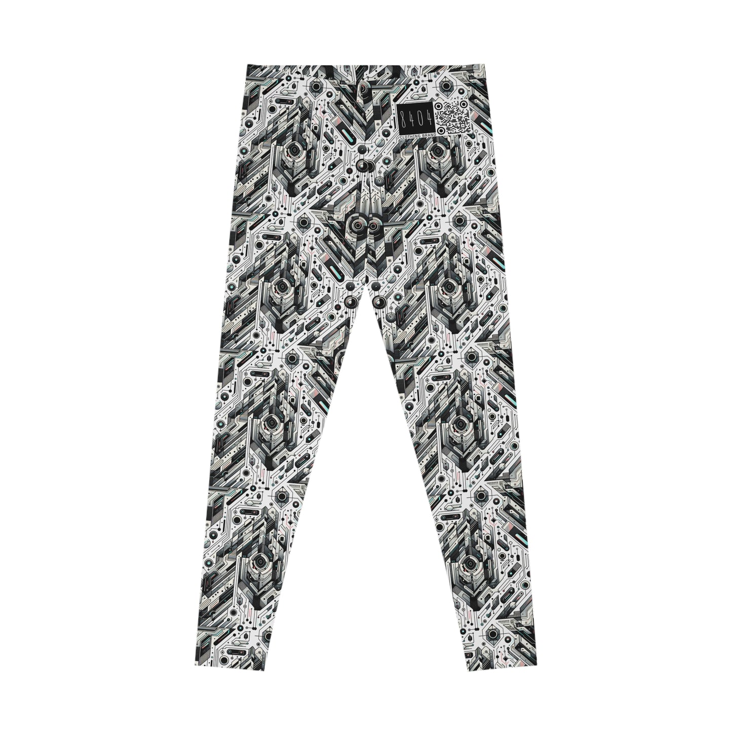 Tech-Infused Streetwear Tech-Forward Minimalism Stretch Leggings - 8404 Design-51