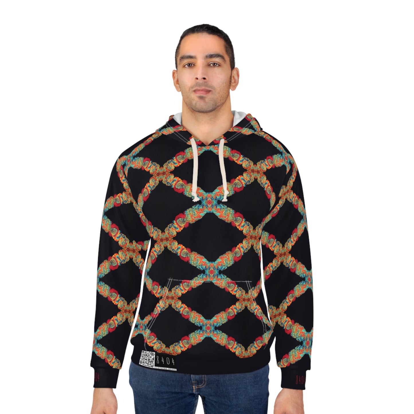 8404's Unisex Adult "coral Diamonds" Fashion Pullover Hoodie