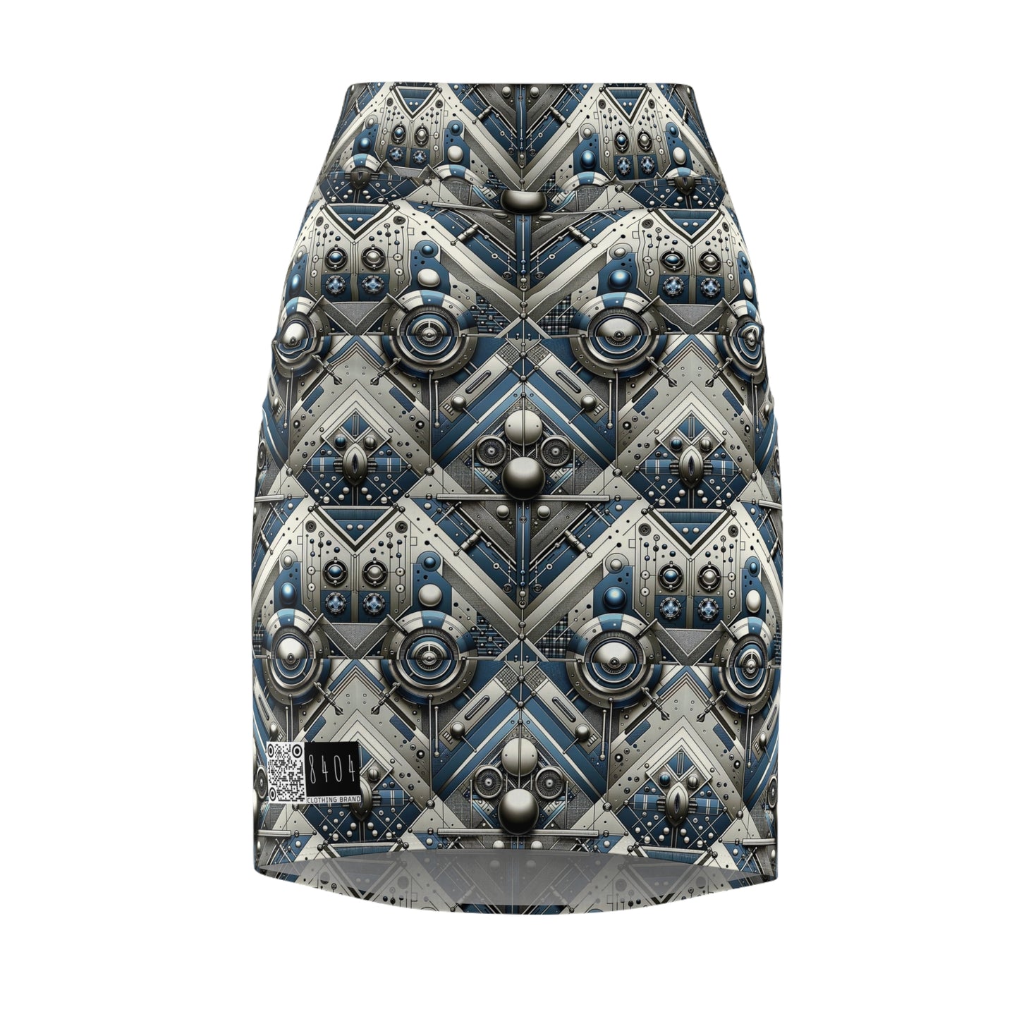 Tech Utility Fusion Tech-Forward Utility With a Futuristic Edge Women's Pencil Skirt - 8404 Design-63