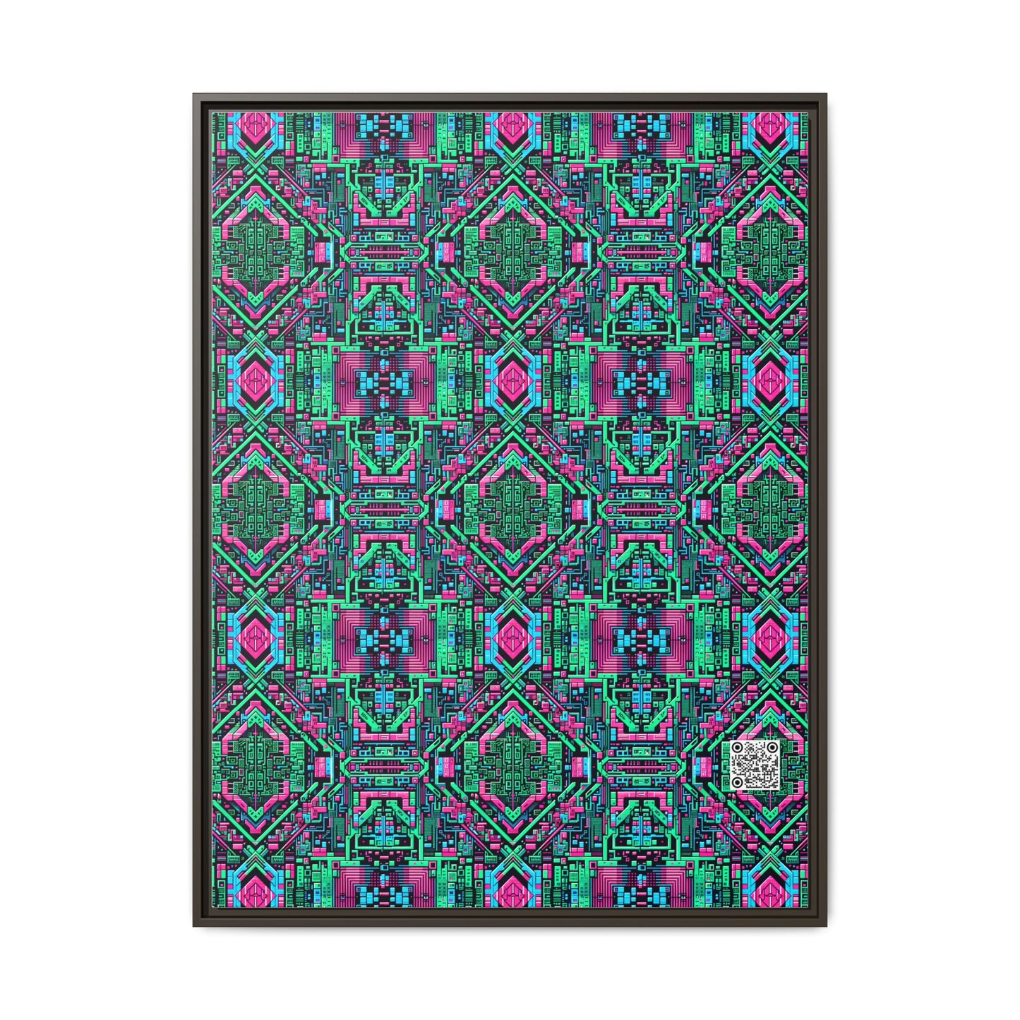 Digital Glitch Vibes Tech-Inspired Streetwear Matte Canvas, Framed (multi-Color) - 8404 Design-71 A