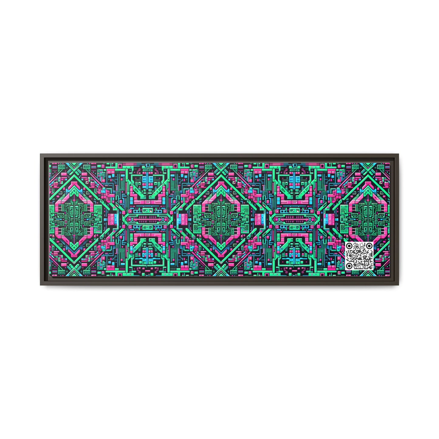 Digital Glitch Vibes Tech-Inspired Streetwear Matte Canvas, Framed (multi-Color) - 8404 Design-71 B