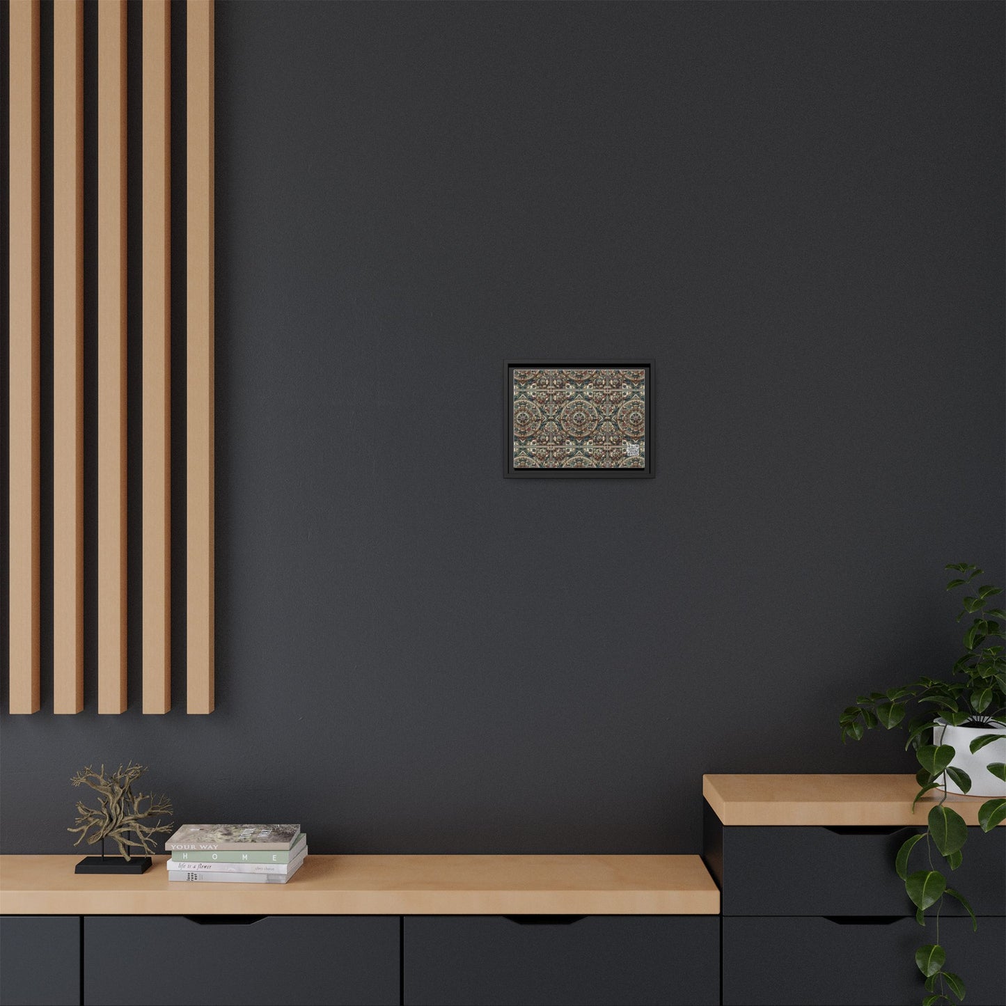 Urban Renaissance Historical Fusion With Street Edge Matte Canvas, Framed (multi-Color) - 8404 Design-57 A