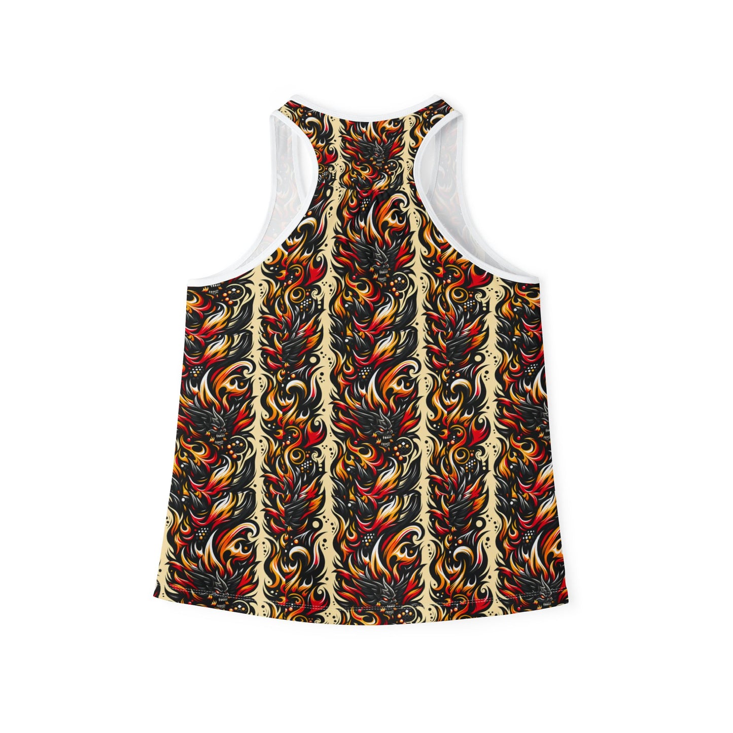 Flame Graphics Maximalist Streetwear Women's Tank Top - 8404 Design-65