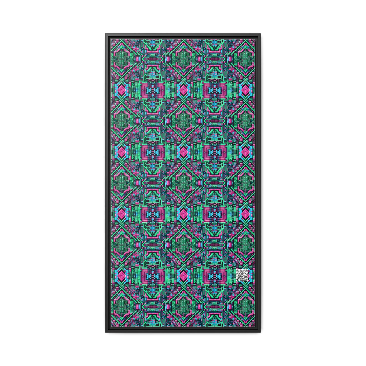 Digital Glitch Vibes Tech-Inspired Streetwear Matte Canvas, Framed (multi-Color) - 8404 Design-71 B