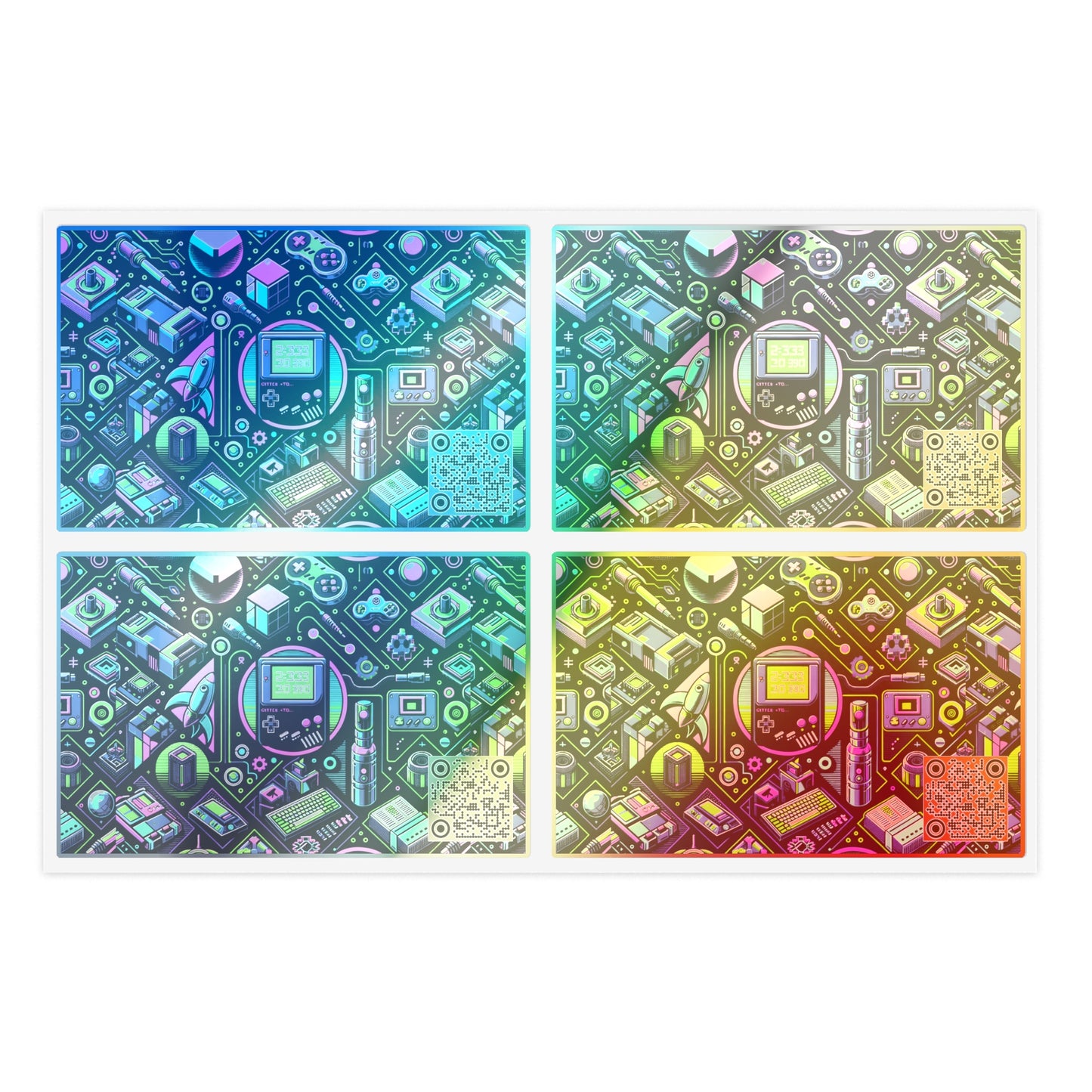 Retro Tech Graphics Tech-Inspired Nostalgia Sticker Sheets - 8404 Design-48