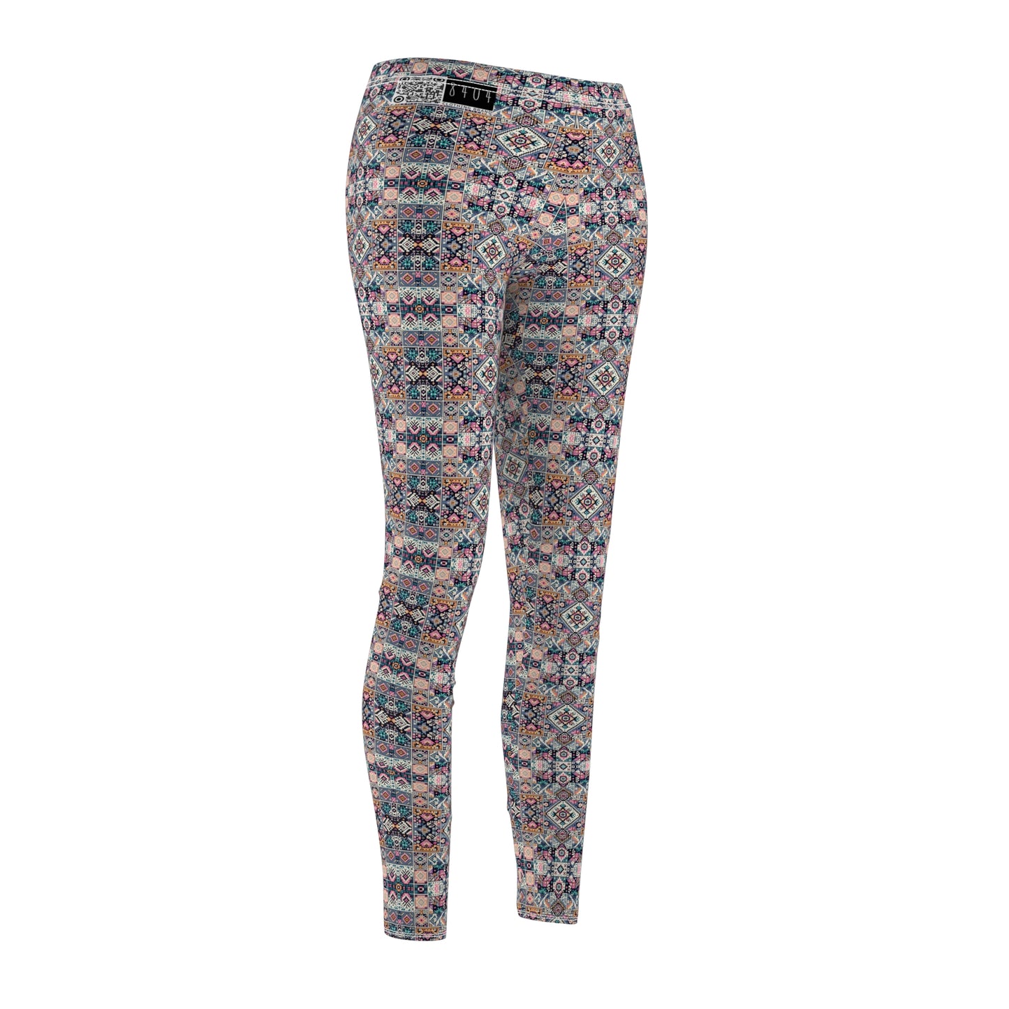 Digital Artisanal Fusion Digital Artisanal Women's Cut & Sew Casual Leggings - 8404 Design-65