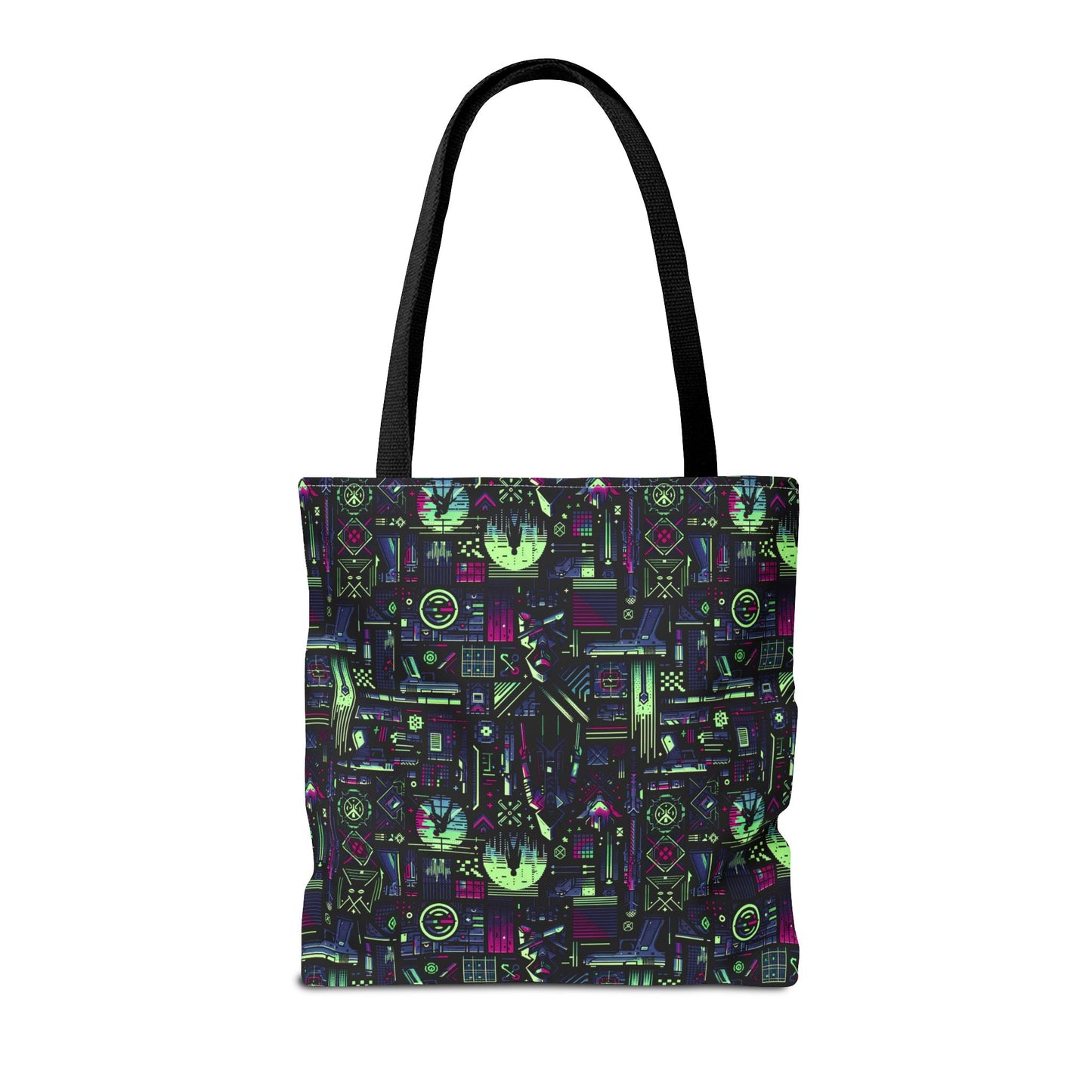 Tech Noir Futuristic Cyberpunk Tote Bag - 8404 Design-63