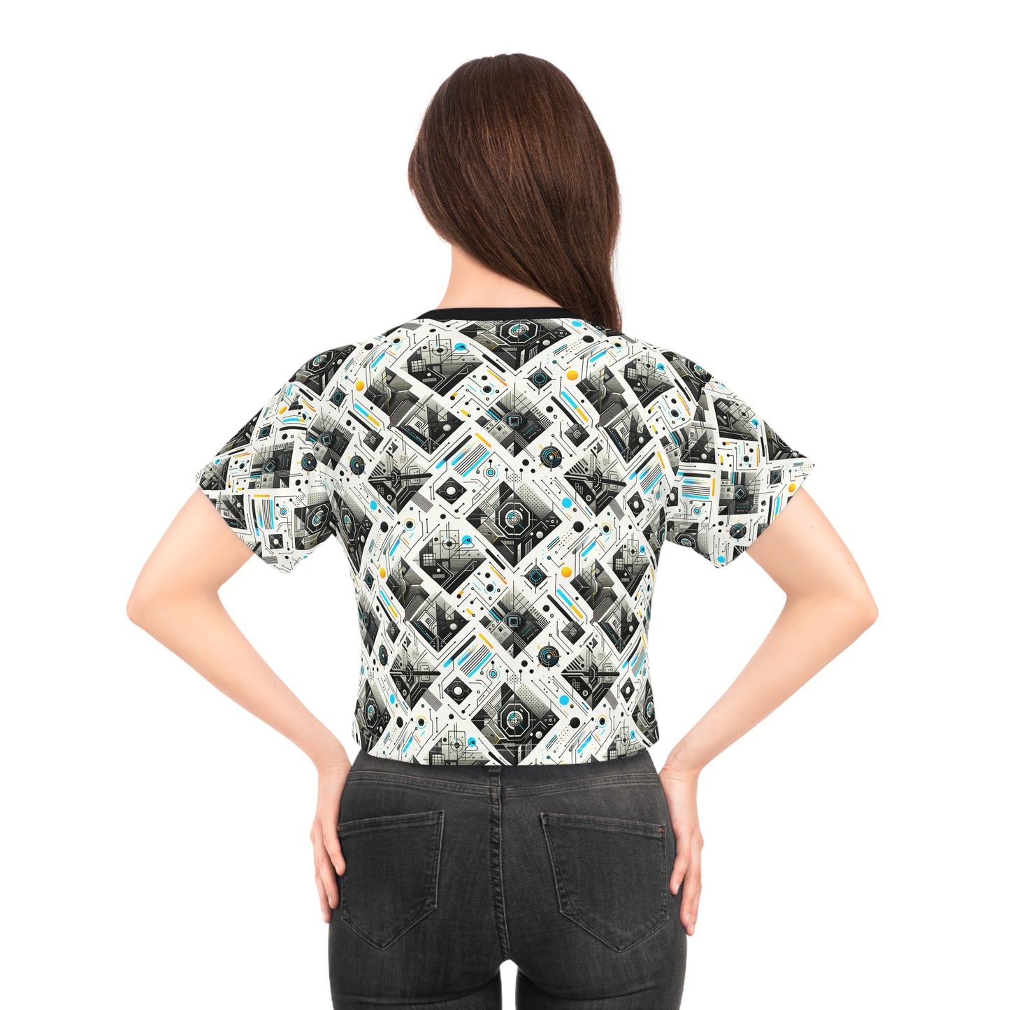 Tech Minimalism Minimalist Tech Crop Tee - 8404 Design-47