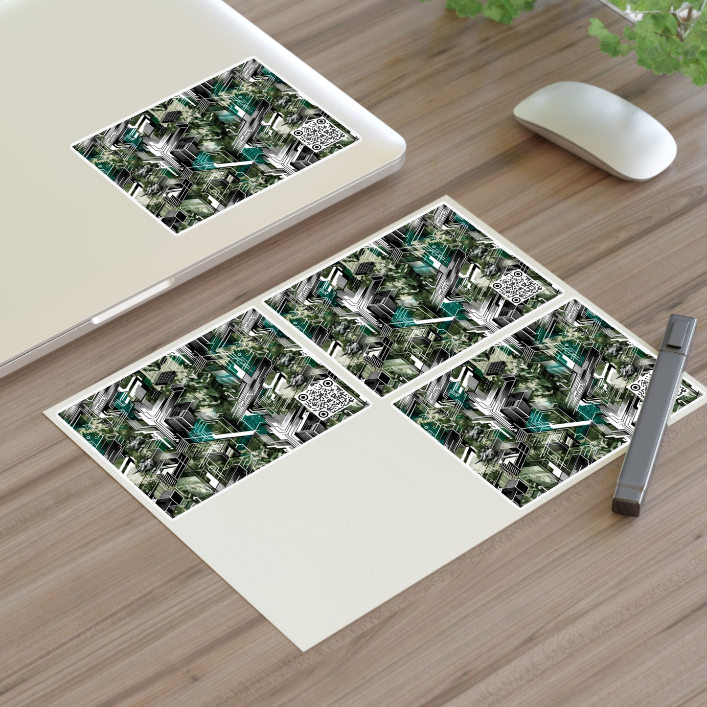 Tech Camo Fusion Tech-Forward Streetwear With a Futuristic Edge Sticker Sheets - 8404 Design-64