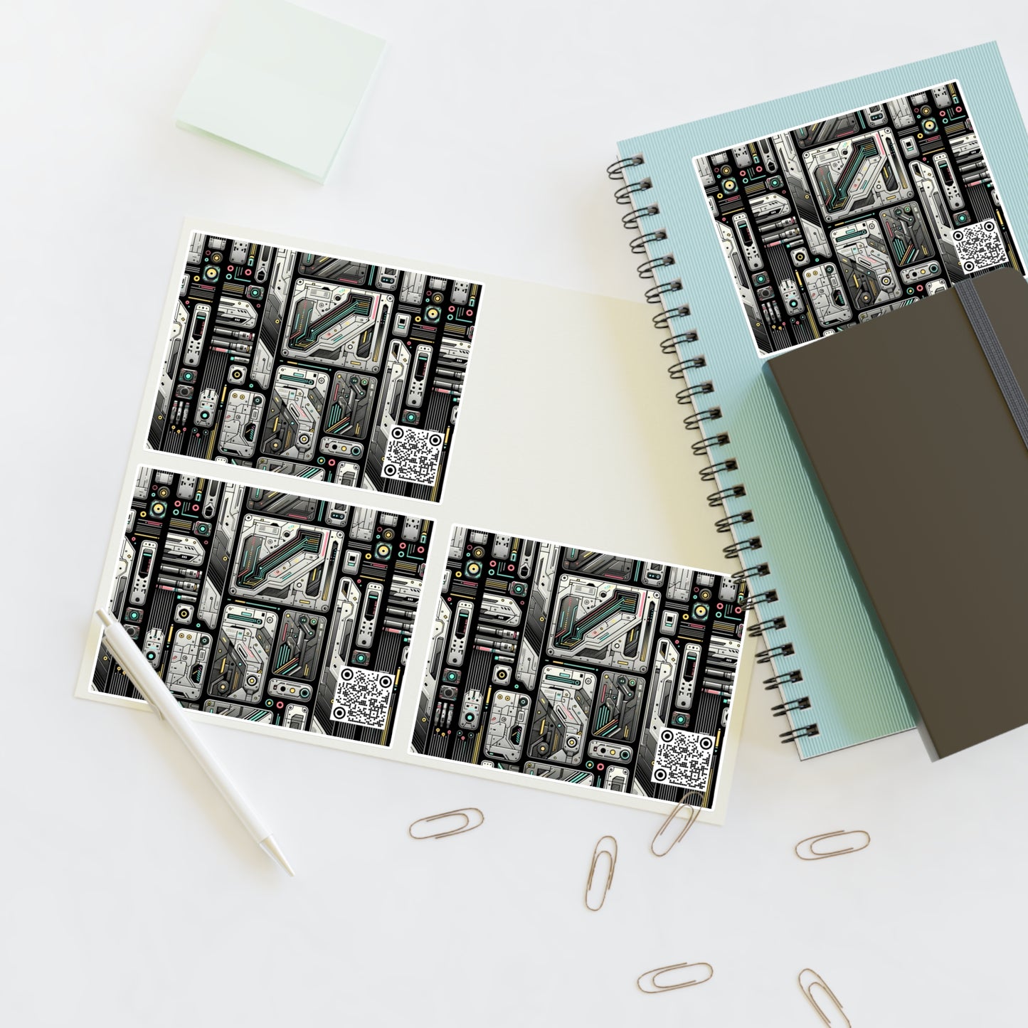 Tech Utility Gear Tech-Forward Minimalism Sticker Sheets - 8404 Design-45